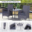 Outsunny 3pc Outsunny Outdoor Grey Rattan Bistro Set 8