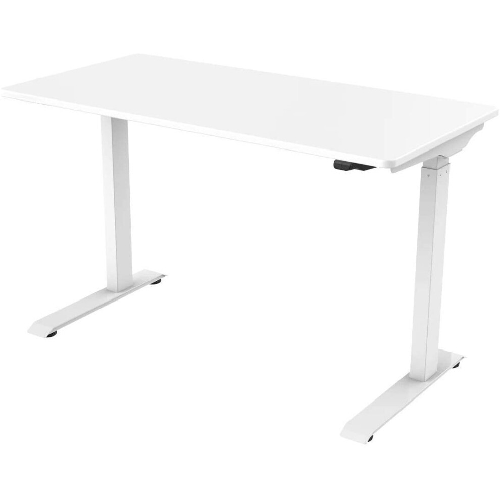 Dellonda Single Motor Height-Adjustable Electric Sit & Stand Desk with White Desktop