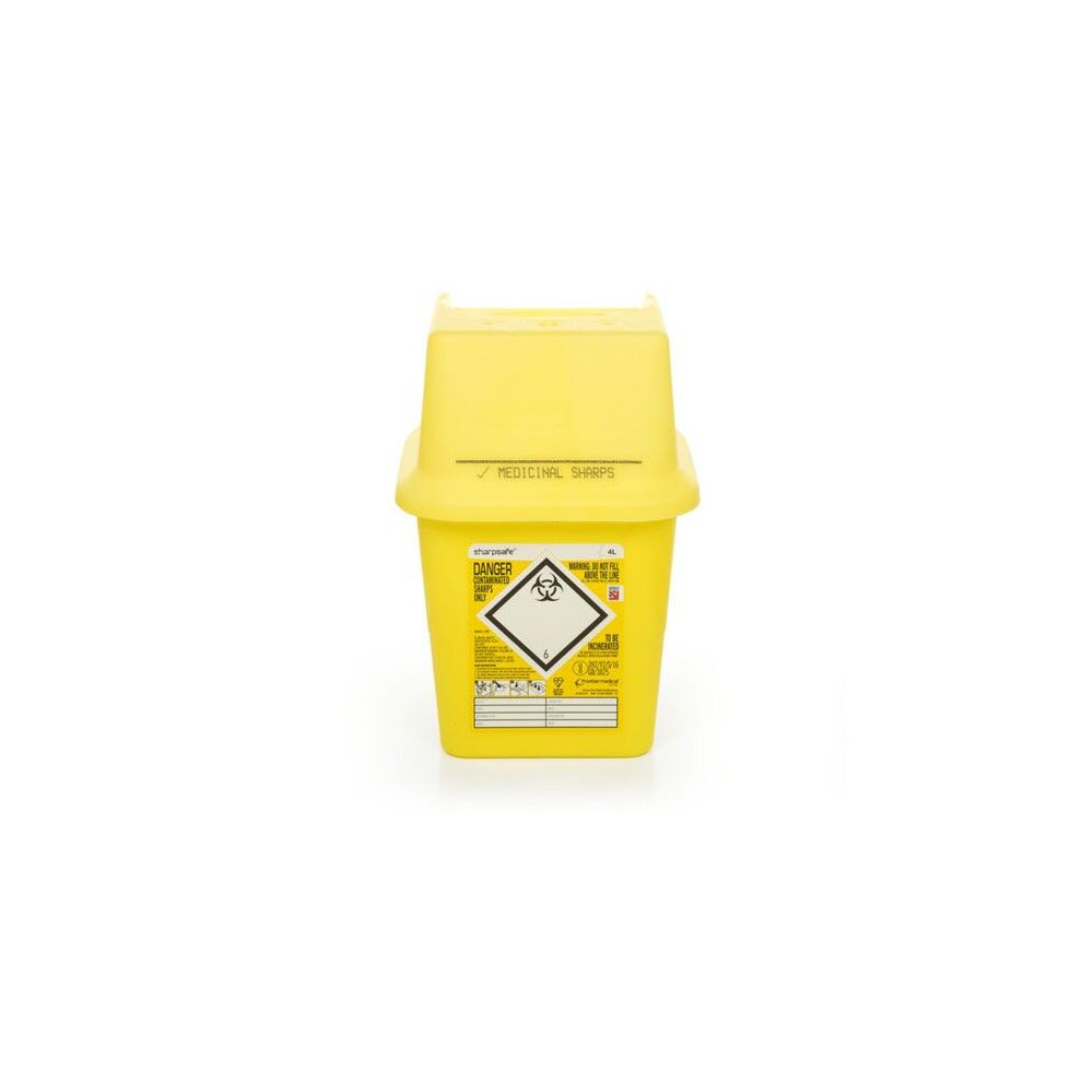 (4 Litre) Sharps Bin, Biohazard, Needle Waste Box