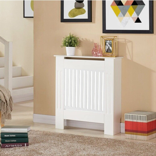 (Small) Radiator Cover MDF Wood White