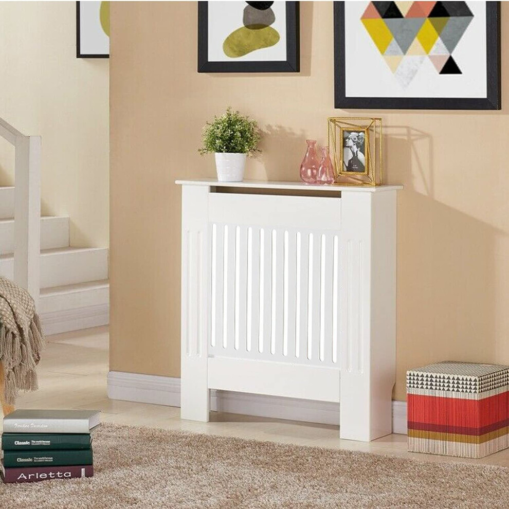 (Small) Radiator Cover MDF Wood White