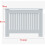 (Medium) Radiator Cover MDF Wood White 2