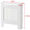 (Small) Radiator Cover MDF Wood White 2