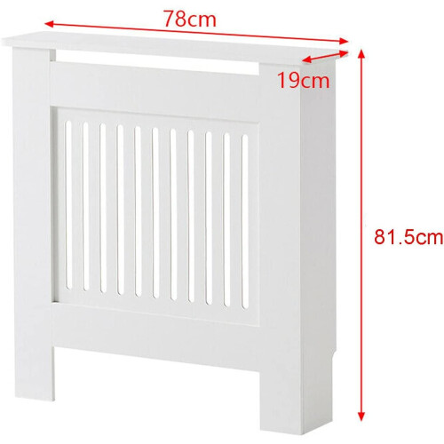 (Small) Radiator Cover MDF Wood White 1