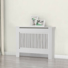 (Medium) Radiator Cover MDF Wood White