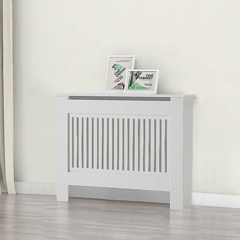 (Medium) Radiator Cover MDF Wood White