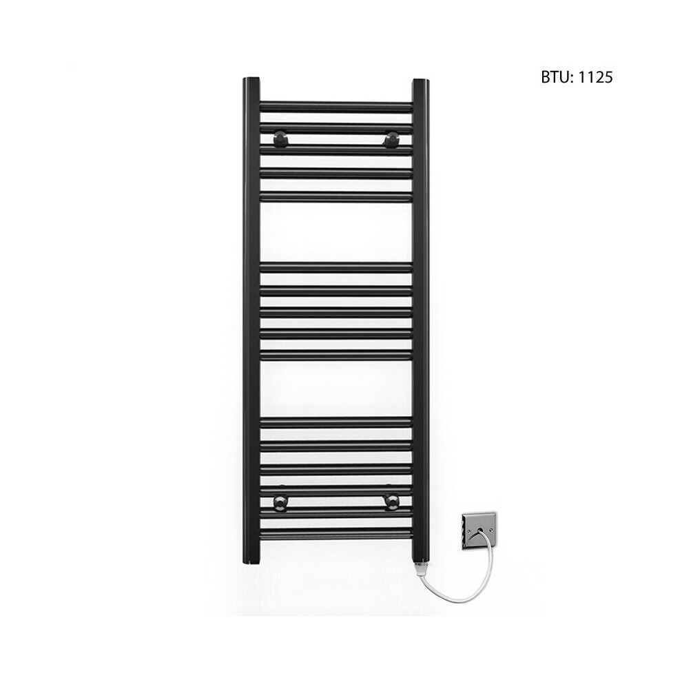 (300 X 1700Mm) Black Electric Bathroom Towel Rail Radiator 7427268760713