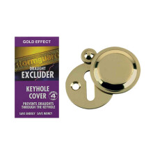 (Gold) Keyhole Cover Escutcheon Covered Plate Draught Excluder Lock Cover Victorian