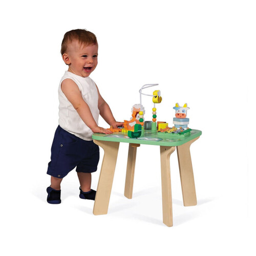 Janod Janod Meadow Activity Table Learn Shapes & Colour Educational Playset - Plush Soft Toy 1