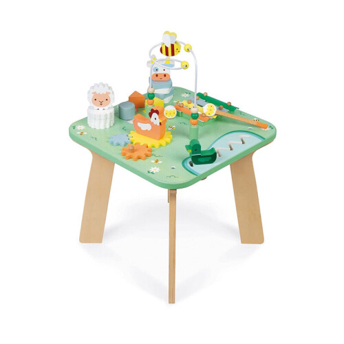 Janod Janod Meadow Activity Table Learn Shapes & Colour Educational Playset - Plush Soft Toy