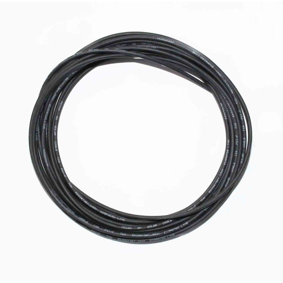 (5m) Solar Panel PV Cable, Cut to Length, TUV double insulated, 1800V, low voltage drop 4mm