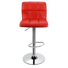 (Red) 2 x PU Leather Swivel Gas Lift Bar Stools Kitchen,Breakfast, Pub Next Day -B109