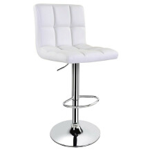 (White) 2 x PU Leather Swivel Gas Lift Bar Stools Kitchen,Breakfast, Pub Next Day -B109