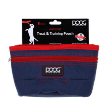 Dog Treat Pouch Large Navy & Red