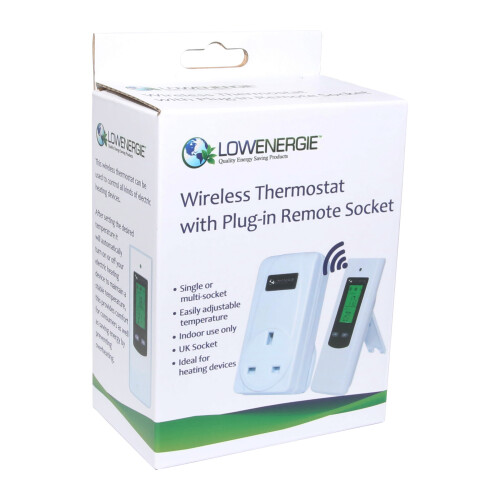 Lowenergie Plug in Heating Thermostat Remote Control Wireless Digital Electric RF Socket 2