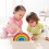 Vinsani Wooden Rainbow Stacker Learning Educational Stacking Toy 7PCS 8