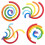 Vinsani Wooden Rainbow Stacker Learning Educational Stacking Toy 7PCS 3