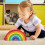Vinsani Wooden Rainbow Stacker Learning Educational Stacking Toy 7PCS 12