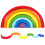 Vinsani Wooden Rainbow Stacker Learning Educational Stacking Toy 7PCS 14