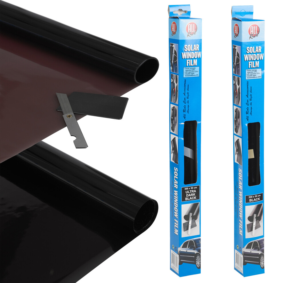 All Ride Window Tint Film 3M X 50Cm Kit - Reduces Sun Glare, Heat & Uv (25% Vlt) For Cars, Vans & Limos Black 8711252763934