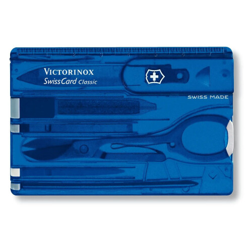 Victorinox (blue) Genuine Victorinox Swiss Card - various colours - Multi Function Swisscard Tool