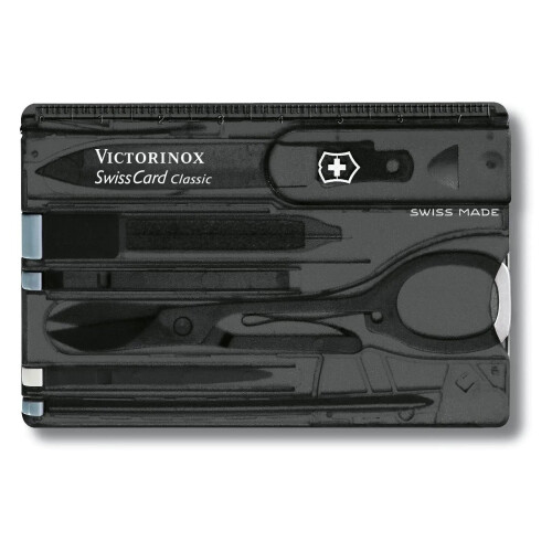 Victorinox (black) Genuine Victorinox Swiss Card - various colours - Multi Function Swisscard Tool