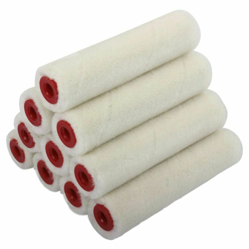 PRODEC 10 x 4'' 100mm Gloss Pile Mini Rollers Refill for Gloss Satin Woodstain