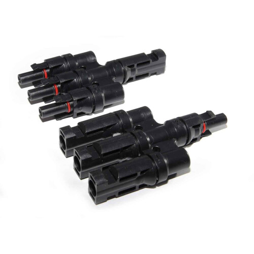Lowenergie (Triple Branch, x2) Solar Panel T/Y Branch Cable Connector Diode Fuseholders Splitters & Coupler Fuse Triple