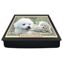 Bichon Frise Dog Breed Cushion Lap Tray Gift