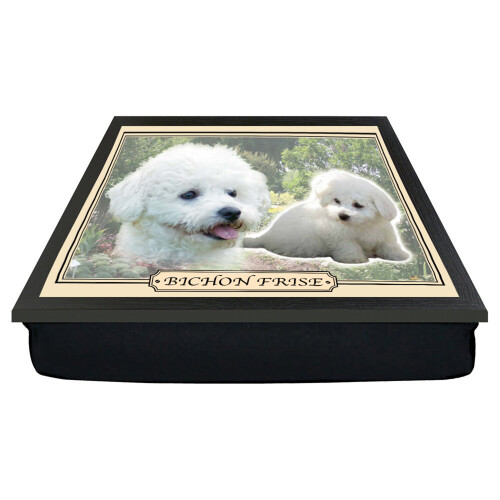 Bichon Frise Dog Breed Cushion Lap Tray Gift