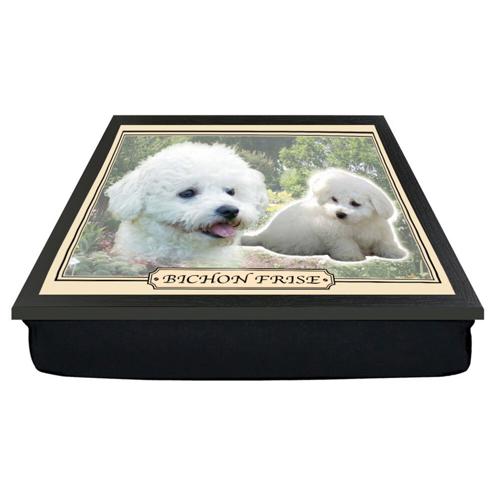 Personalised Gift Products Bichon Frise Dog Breed Cushion Lap Tray Gift