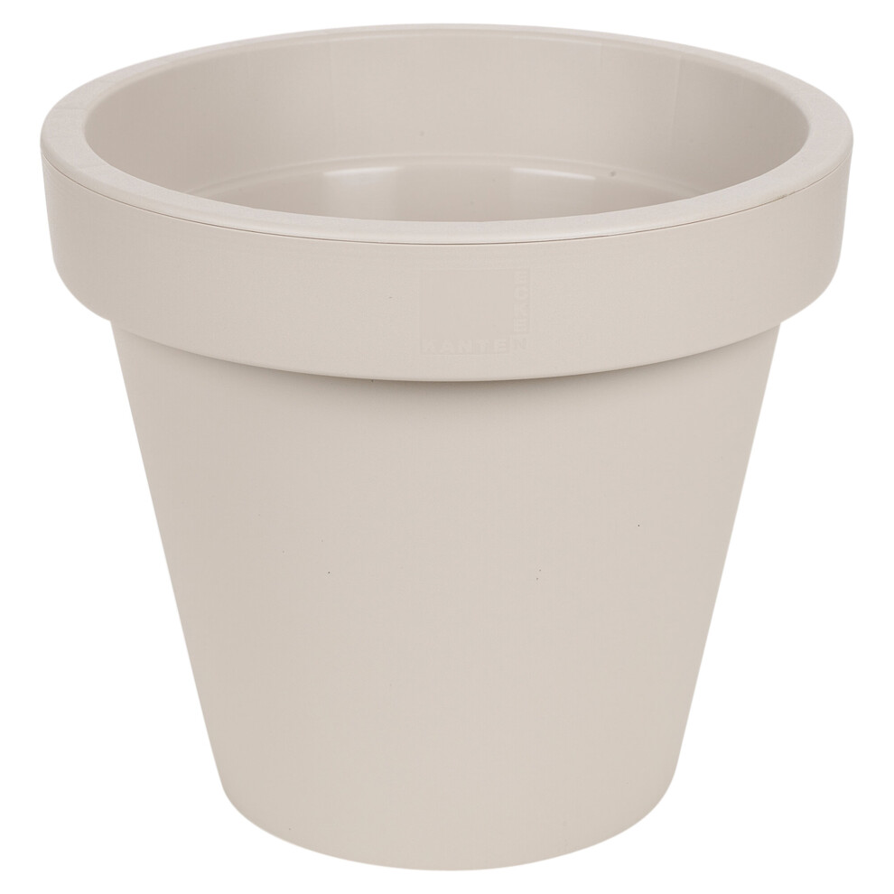 (Taupe) Strong Round Plastic Irrigation System Plant Pots