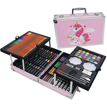 145 PCS Artists Aluminium DELUXE Art Set Case Painting Suitcase