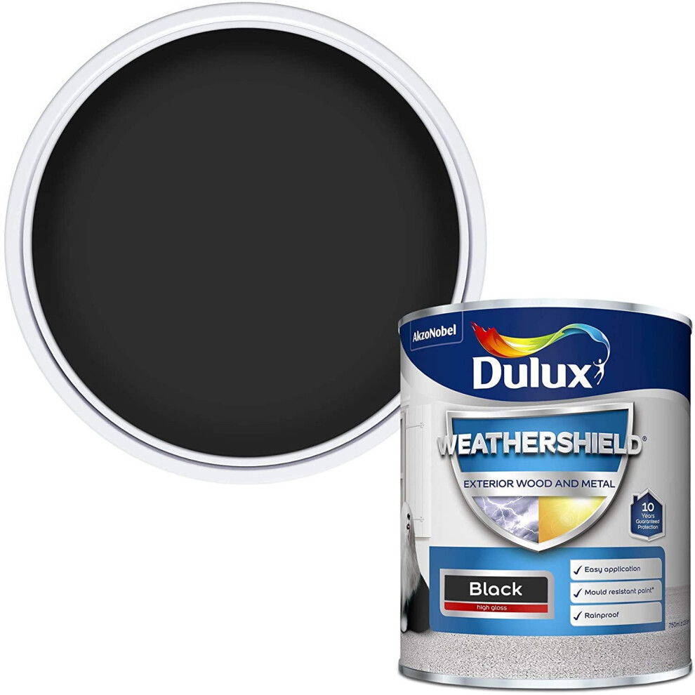 Dulux Weathershield Exterior Gloss 750ml Black