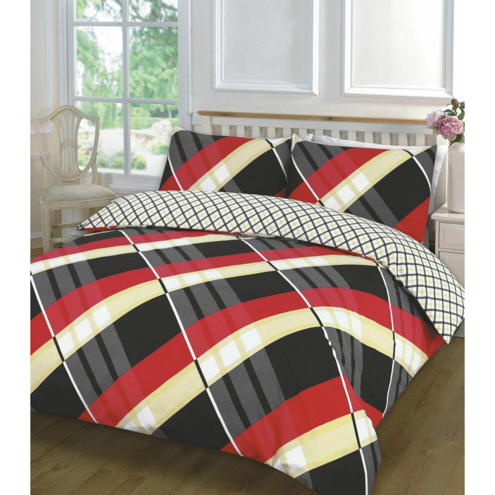 (Hardy Black , Super-King) Hardly Duvet Cover Set Pillow Cases Size