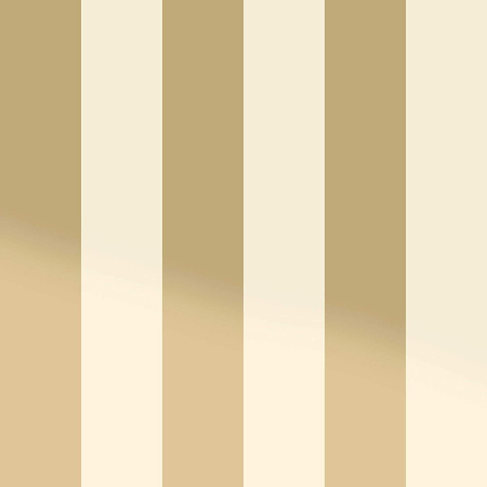 Holden Decor Statement Wallpaper Dillan Stripe Cream/Gold 12761 Full Roll