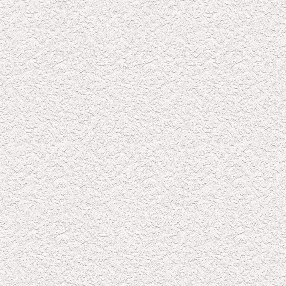 As Creation White Blown Vinyl Wallpaper Embossed Textured Patterned Paintable 2700-16