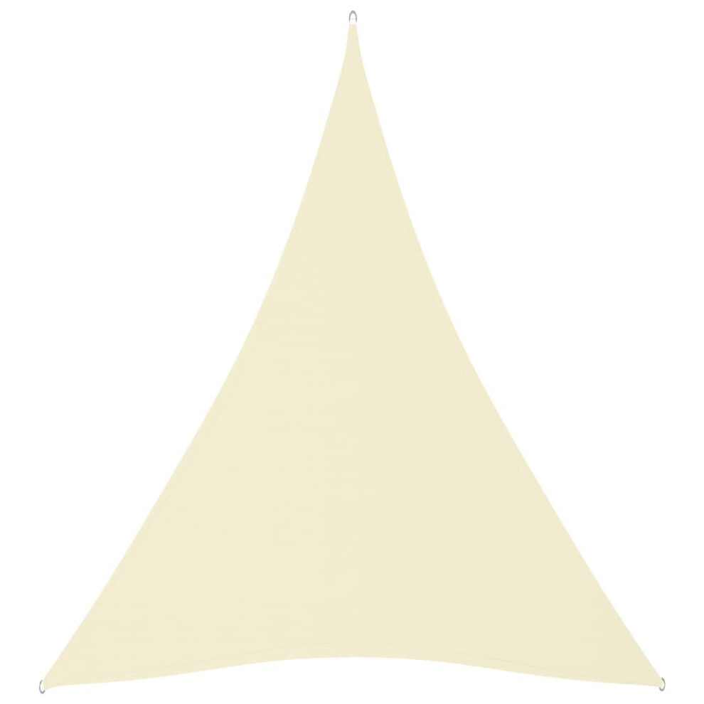Vidaxl Sunshade Sail Oxford Fabric Triangular 5X7x7 M Cream Sunscreen Canopy