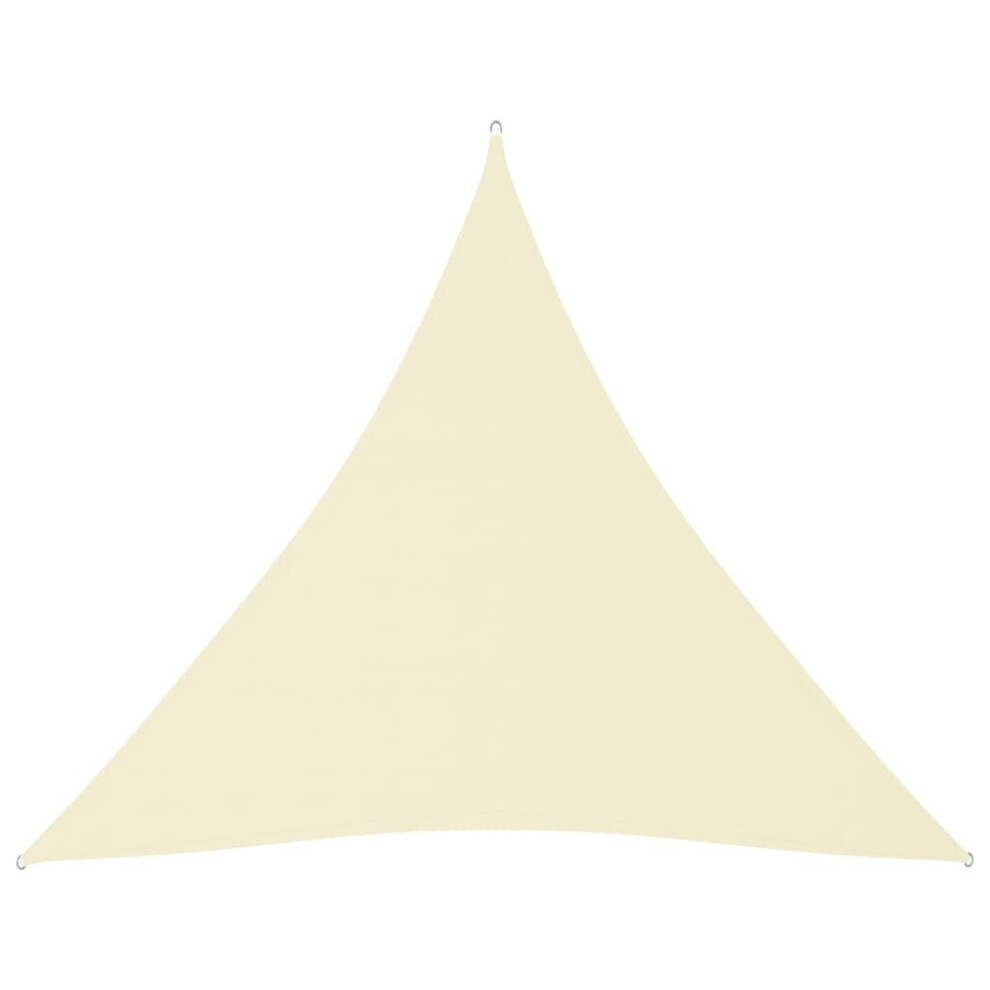 vidaXL Sunshade Sail Oxford Fabric Triangular 6x6x6 m Cream Sunscreen Canopy