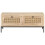 VidaXL vidaXL Solid Mango Wood Coffee Table Natural Cane Accent Desk Living Room 3