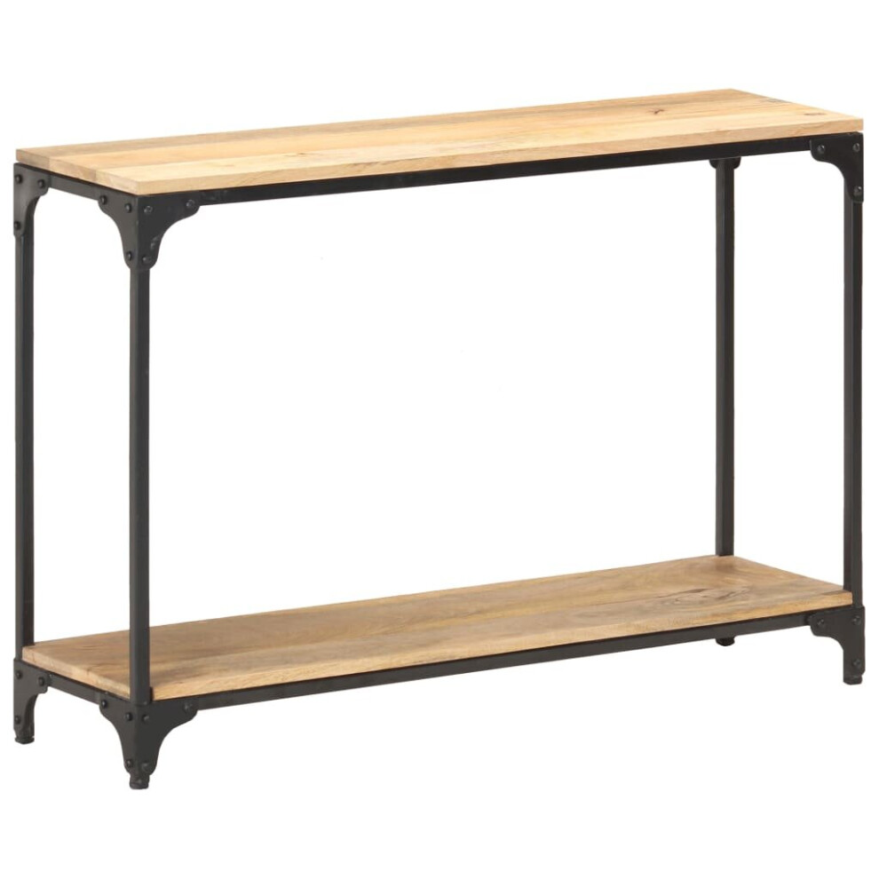 Vidaxl Black Solid Mango Wood Console Table Wooden Hallway Hall Desk Home Furniture