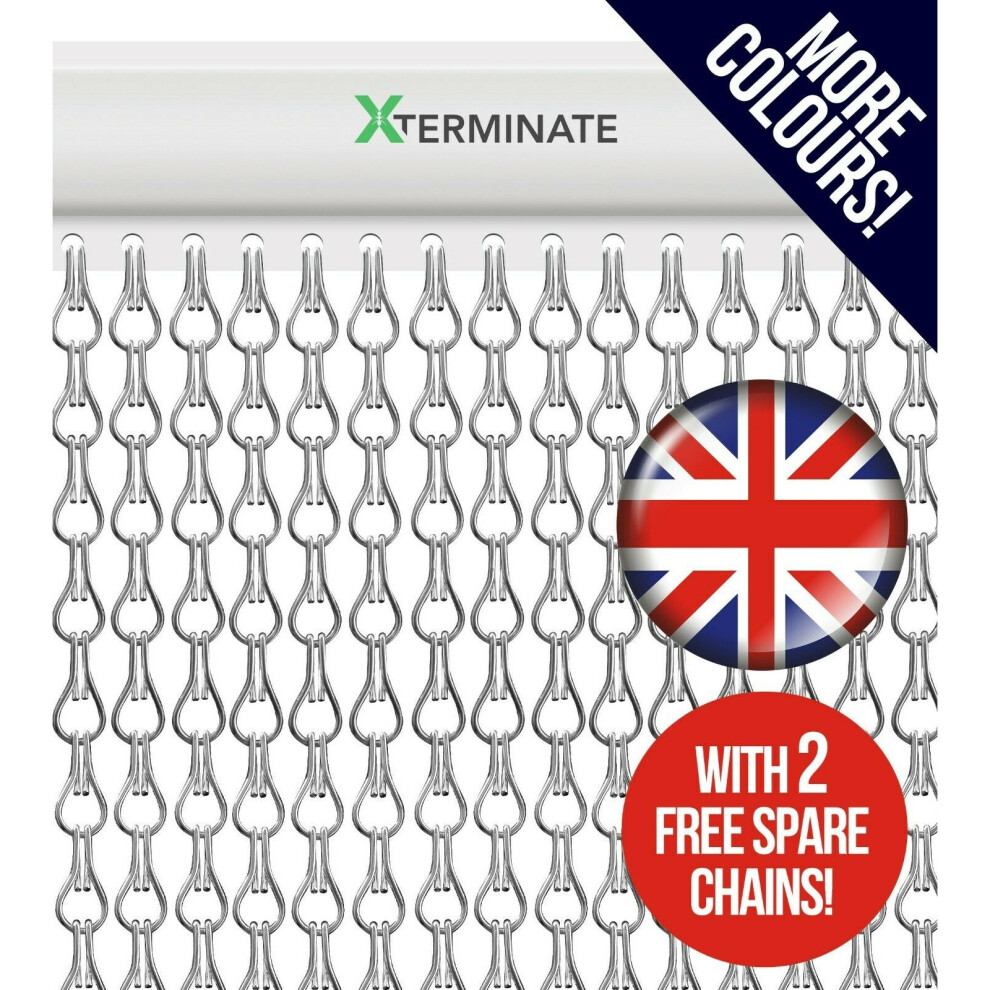 (Silver) Xterminate Aluminium Fly Chain Door Screen