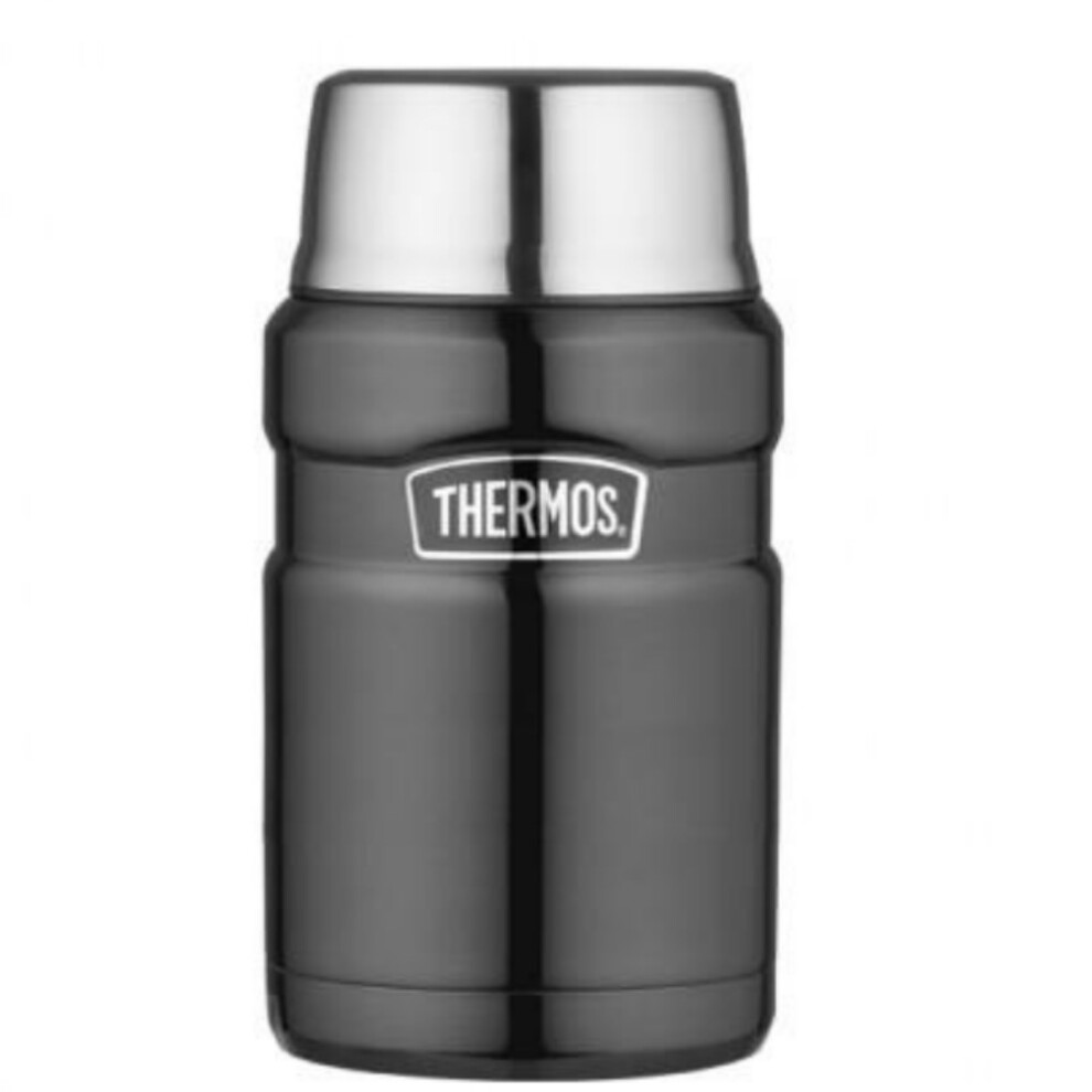 Thermos 710ml Insulated Double Walled Food Flask, S/Steel, Gun Metal Grey