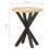 VidaXL vidaXL Solid Mango Wood Side Table with Iron Legs – 48x48x56 cm, Natural Finish 6