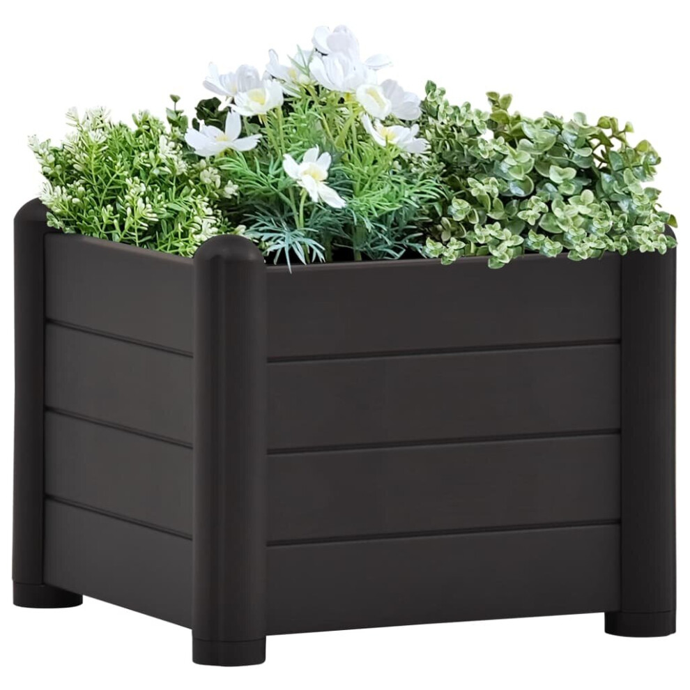 Vidaxl Garden Raised Bed Pp Anthracite Outdoor Planter Planting Plant Box