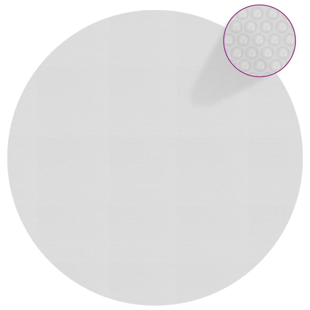 vidaXL Floating PE Solar Pool Film 527 cm Grey Garden Pond Cover Protector