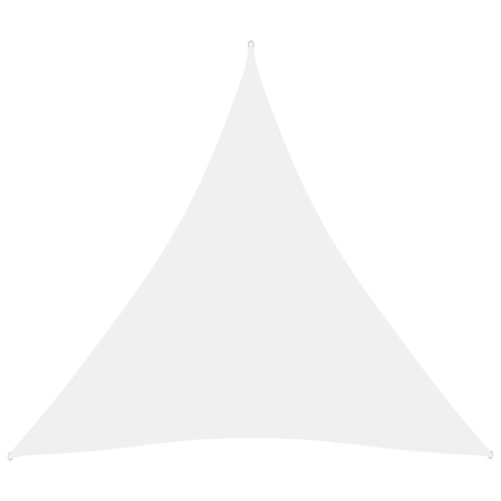 vidaXL Sunshade Sail Oxford Fabric Triangular 3x3x3 m White Patio Shade Canopy