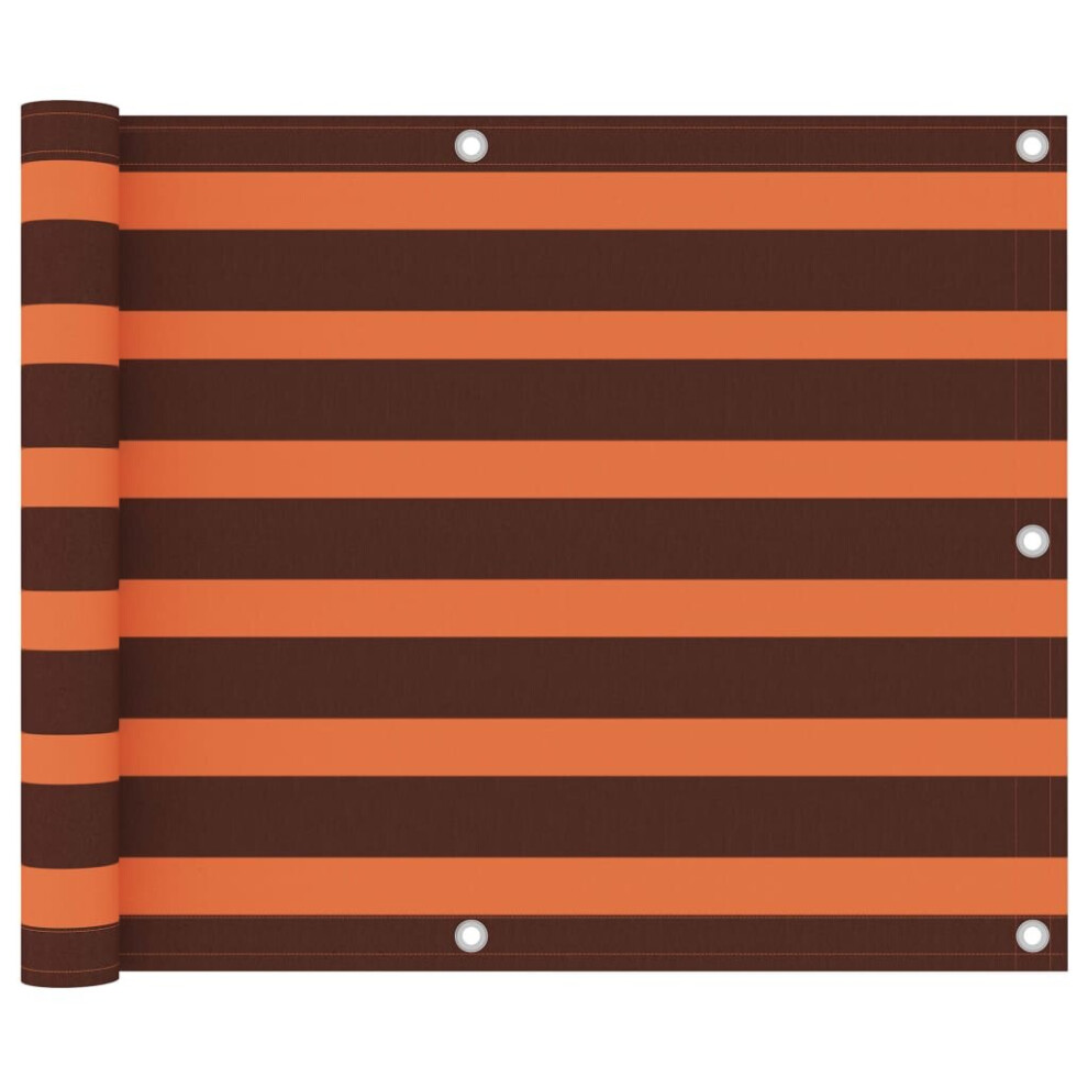 New Vidaxl Balcony Screen And 75X400 Cm Oxford Fabric Outdoor Privacy Orange/Brown