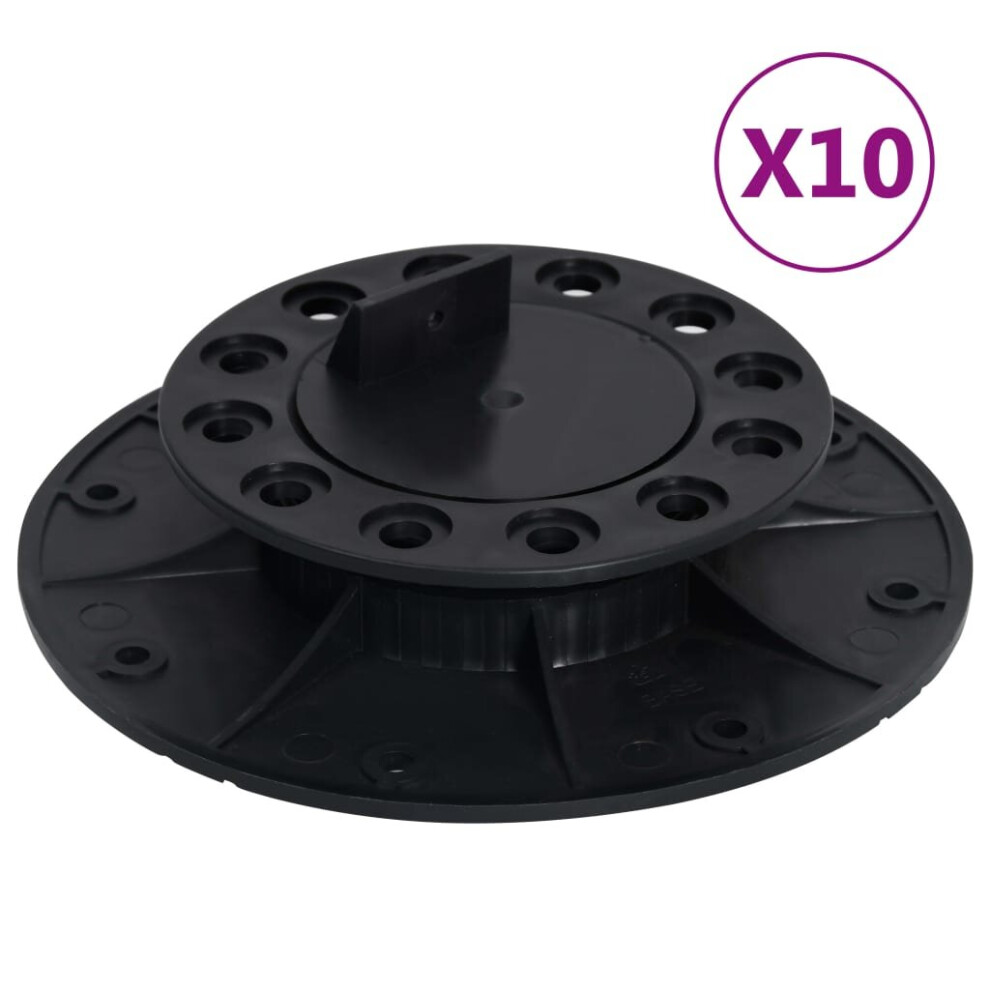 vidaXL 10x Adjustable Feet for Decking Garden Flooring Support Foot Pedestal