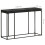 VidaXL vidaXL Solid Acacia and Mango Wood Console Table Black Carved Hall Accent Desk 6